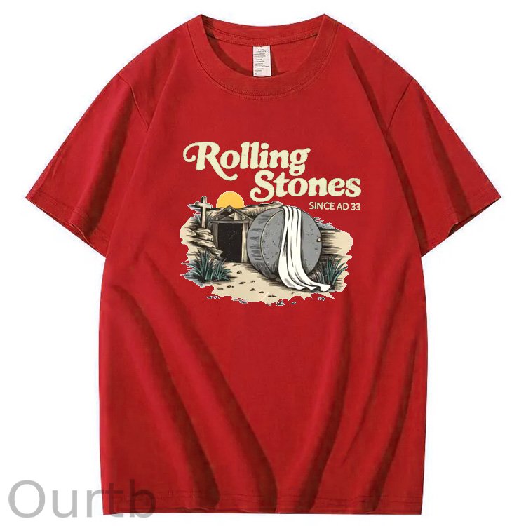 Rolling Stones Since  Ad 33 Pattern Print Crew Neck T-Shirt