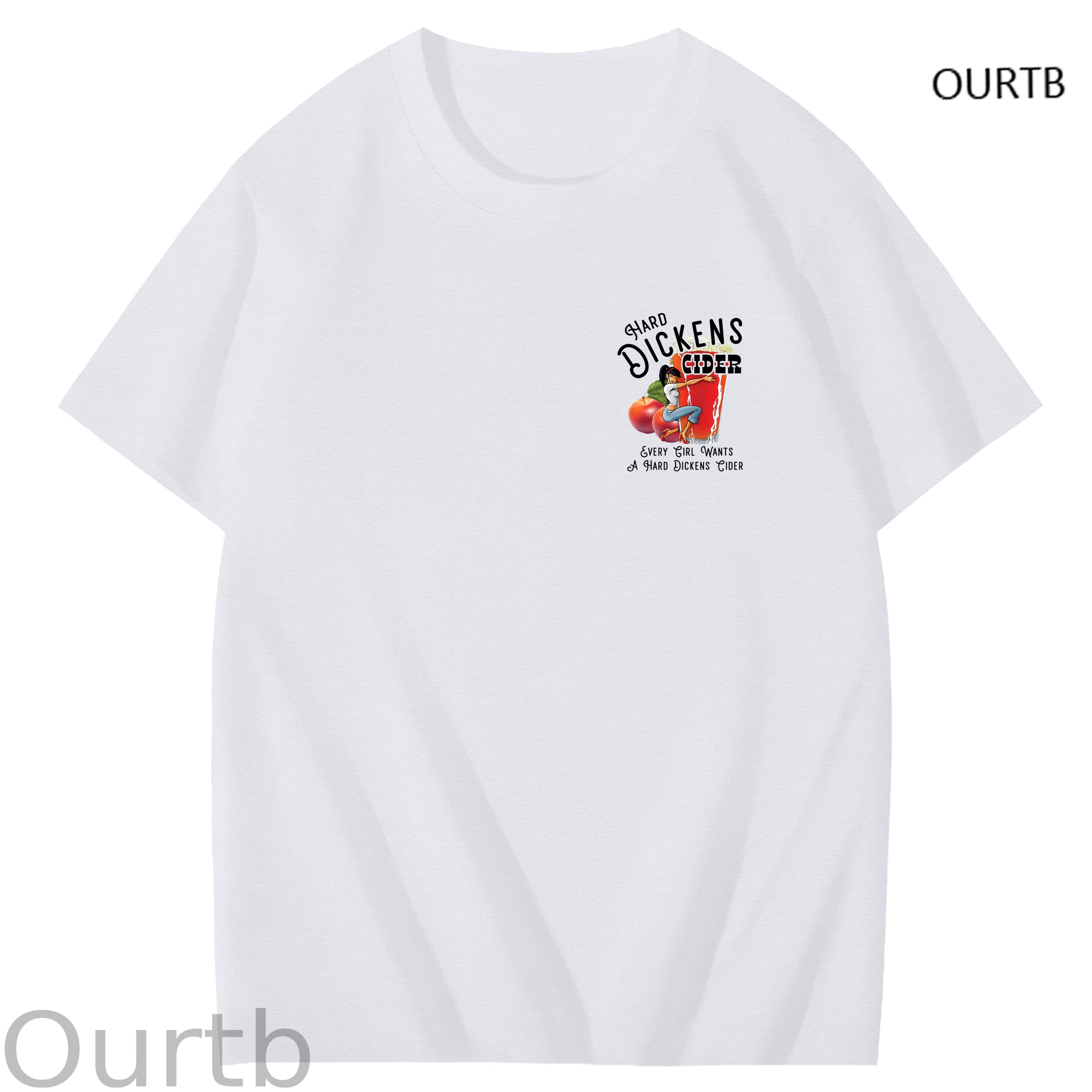 Hard Dickens Cider Every Girl Wants A Hard Dickens Cider Art Pattern Print T-Shirt