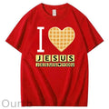 I Love Jesus Jesus Love You Waffle 100% Cotton T-Shirt