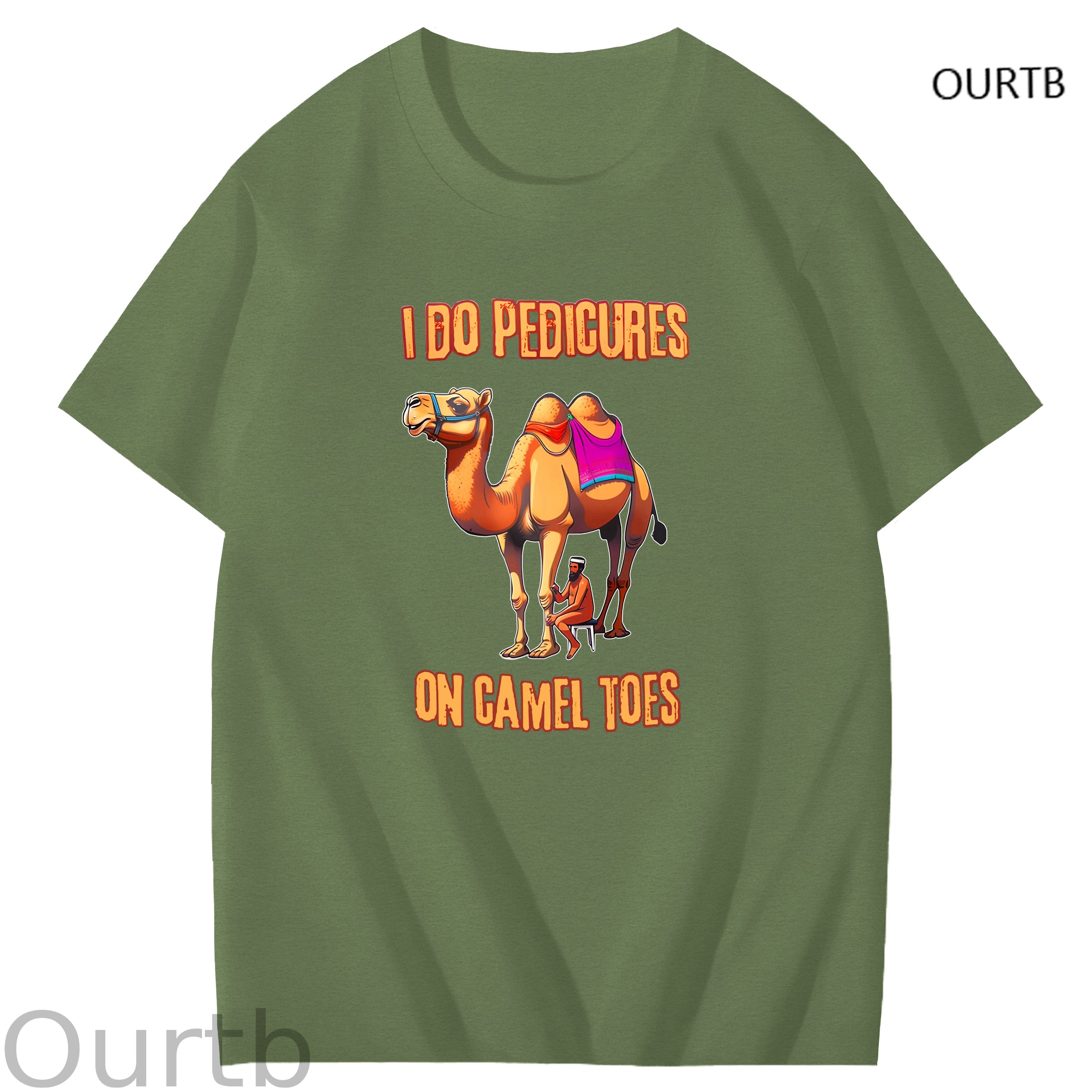 I Do Pedicures On Camel Tops Art Pattern Print T-Shirt