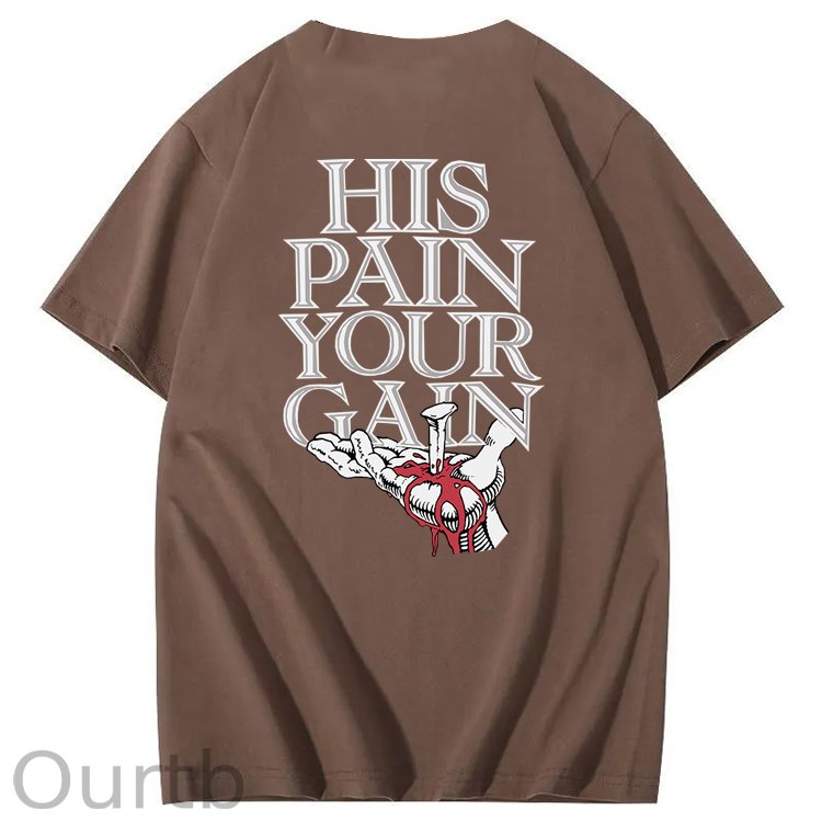 Vintage 1990s Lord's GYM His Pain Your Gain Jesus 100% Cotton T-Shirt