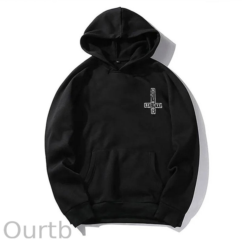 KEEP PRAYING NO ONE IS LISTENING Nun Graphic Black Print Hoodie