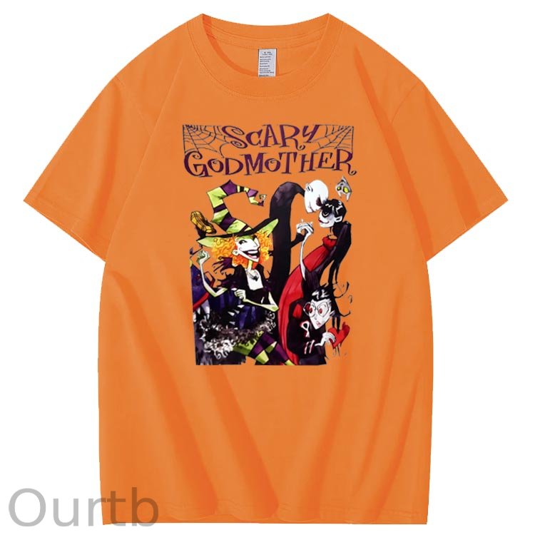 Scarry Godmother Funny Pattern  Print 100%Cotton T-Shirt