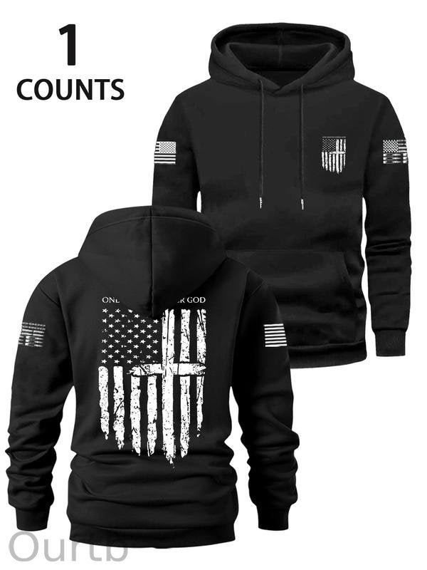 One Nation Under God Cotton Fleece Hooded Sweatshirt
