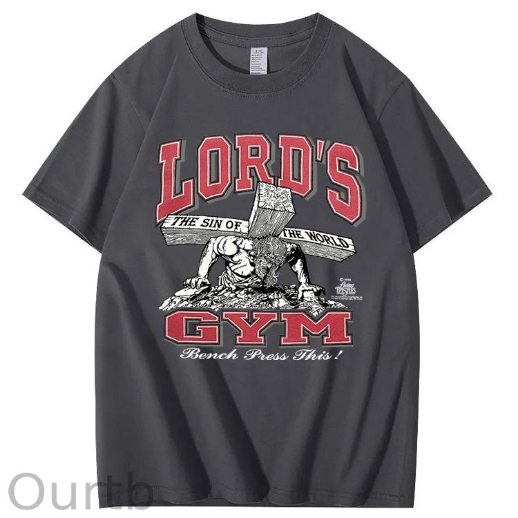 Vintage 1990s Lord's GYM His Pain Your Gain Jesus 100% Cotton T-Shirt
