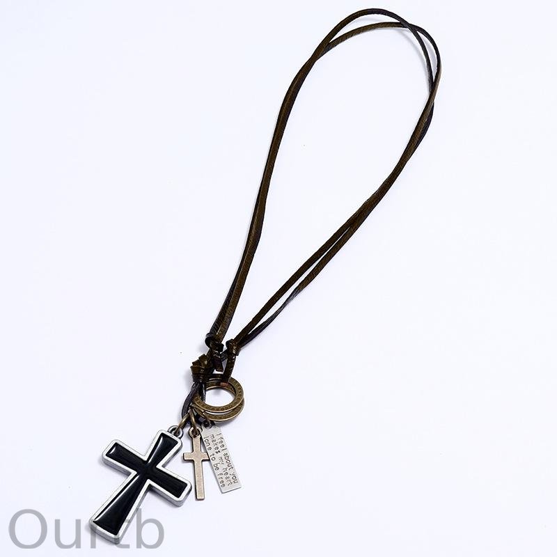 Vintage Casual Letter Cross Necklace 96106748TO