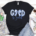 Women'S God is Good  Pattern Round-Neck T-Shirt