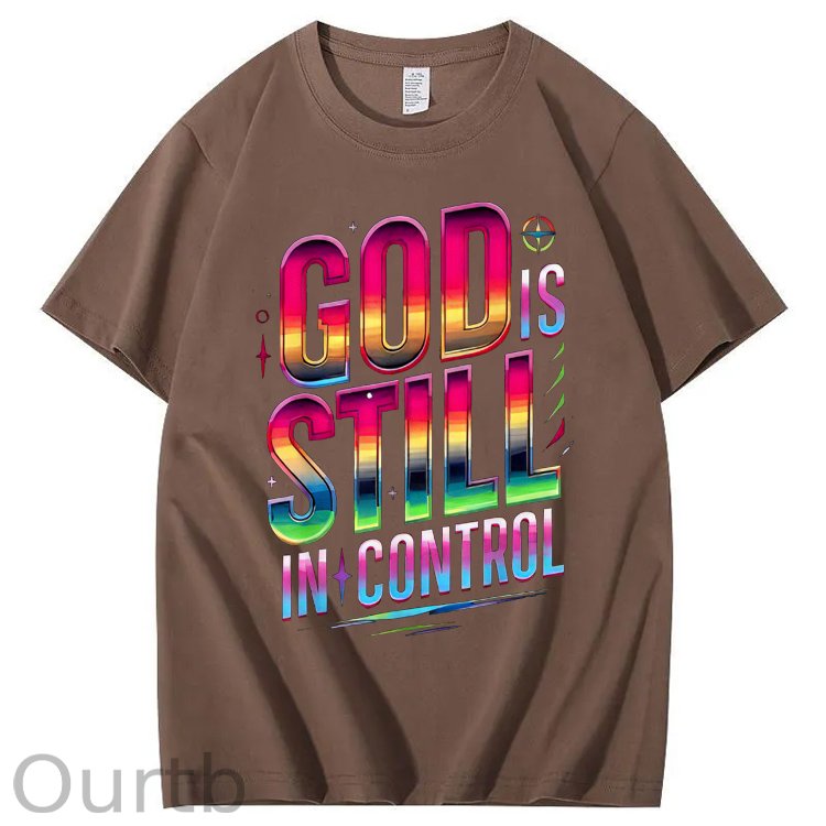 God Still In Control   Pattern100% Cotton T-Shirt