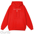 Cross Blessed Cotton Fleece Hooded Sweatshirt