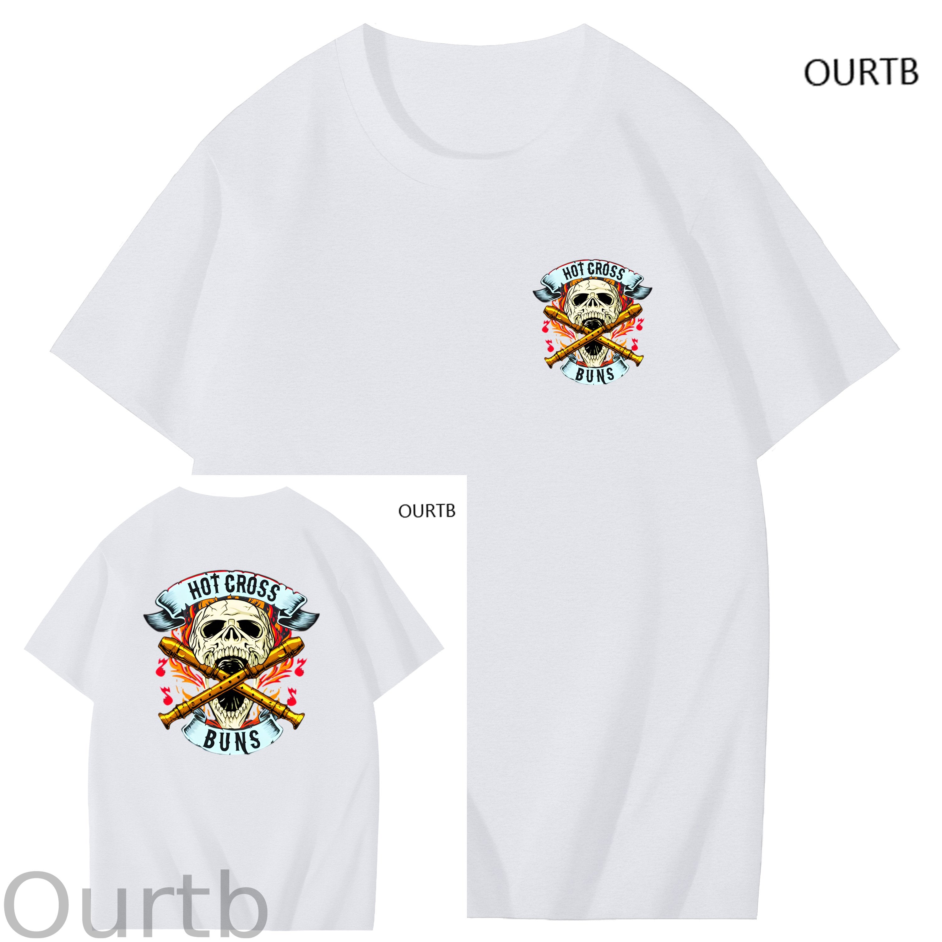 Hot Cross Buns Funny Adoult Art Pattern Print T-Shirt