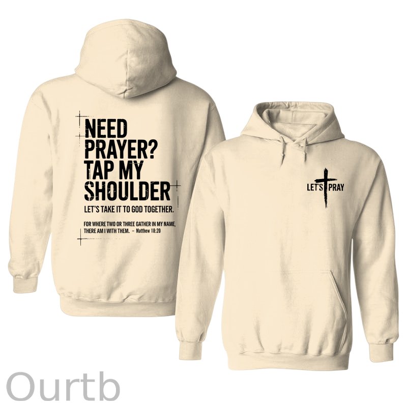 Need Prayer Cotton Hooded Sweatshirt