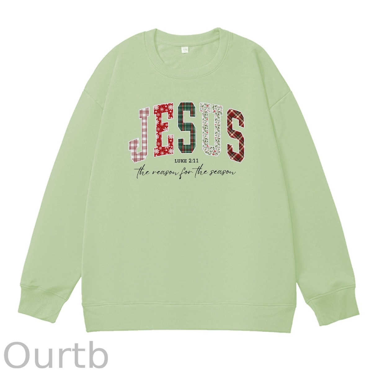 Jesus Pattern 100% 300g CottonCrew Neck Sweatshirt