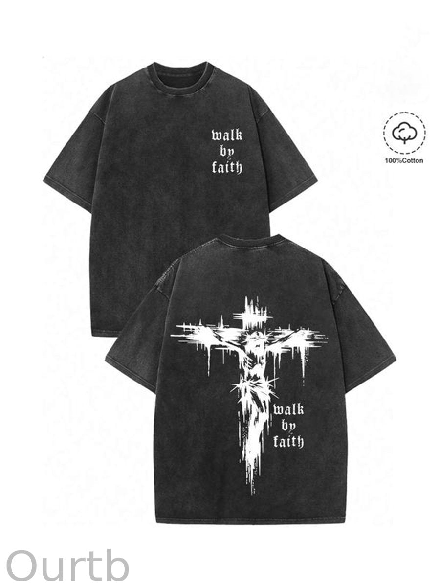 Walk By Faith Washed T-Shirt
