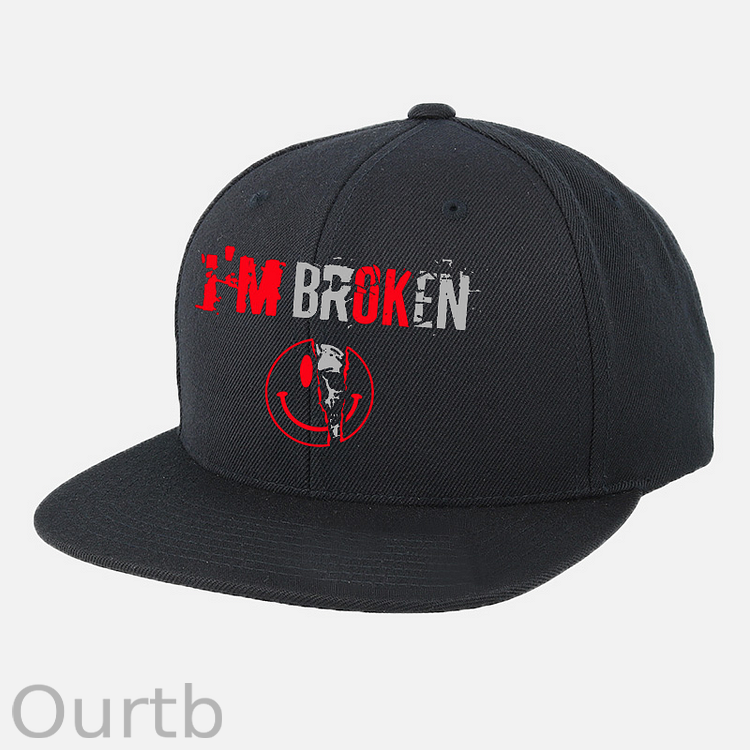 I'M BROKEN Black Fashion Cap