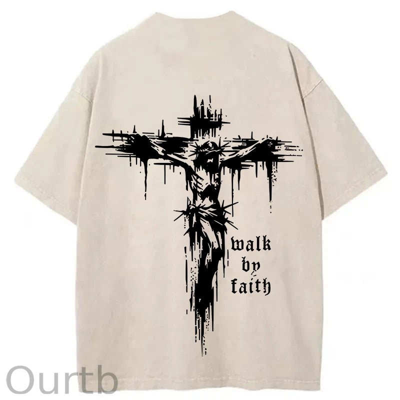 Walk By Faith Washed T-Shirt