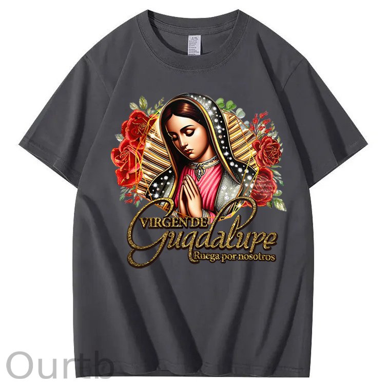 Virgen de Guadalupe Ruega Por Nosotros 100% Cotton T-Shirt