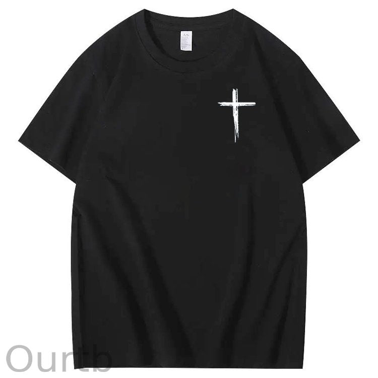 Jesus The Ultimate Pattern Printing Print Crew Neck T-Shirt