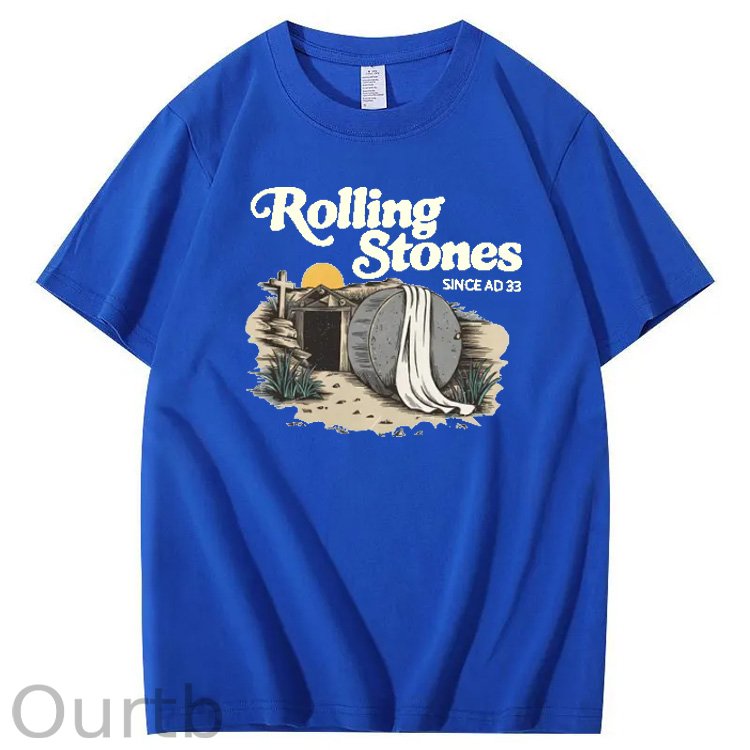 Rolling Stones Since  Ad 33 Pattern Print Crew Neck T-Shirt