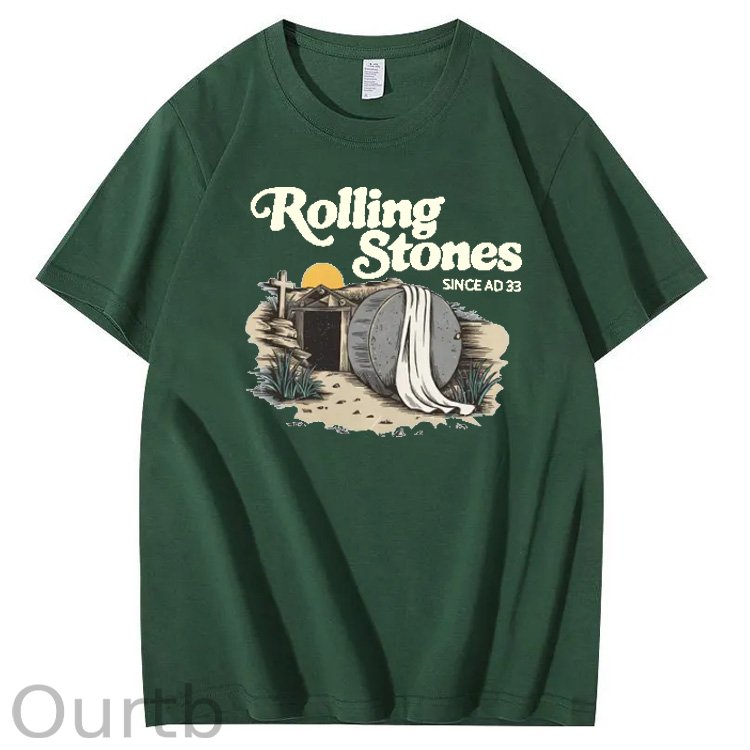 Rolling Stones Since  Ad 33 Pattern Print Crew Neck T-Shirt