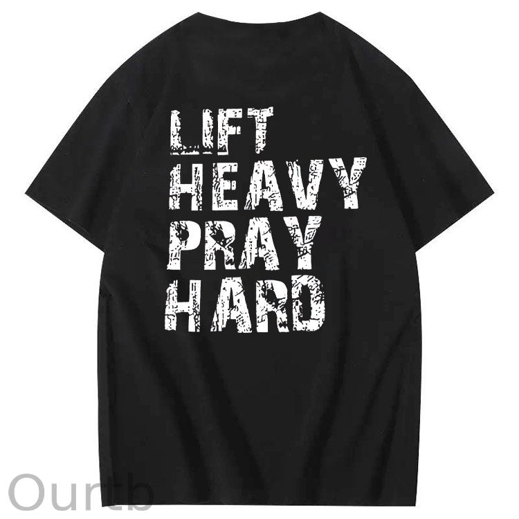 Life Heavy Party Hard Pattern  Print 100%Cotton T-Shirt