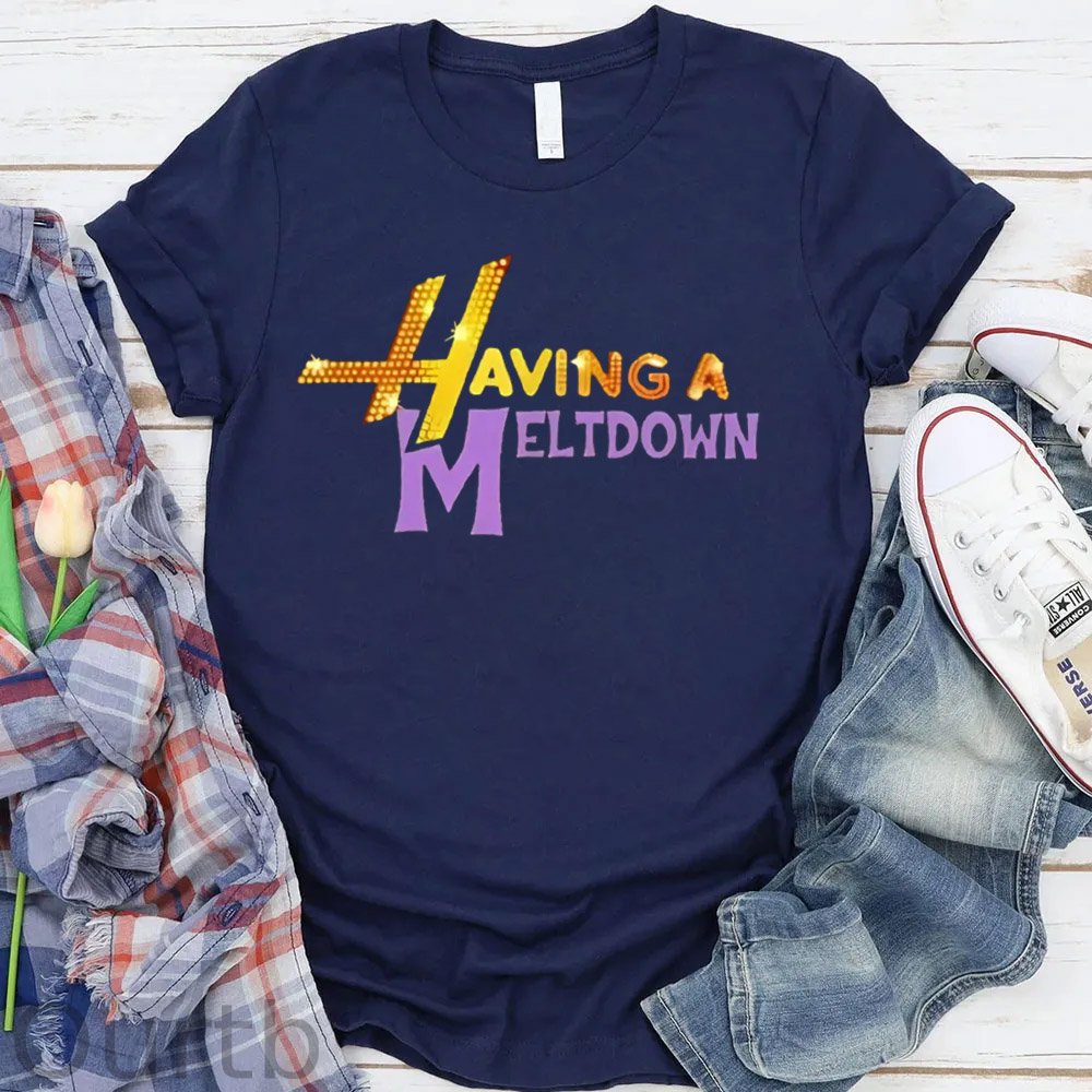 Women's Having A Meltdown Pattern Round-Neck T-Shirt