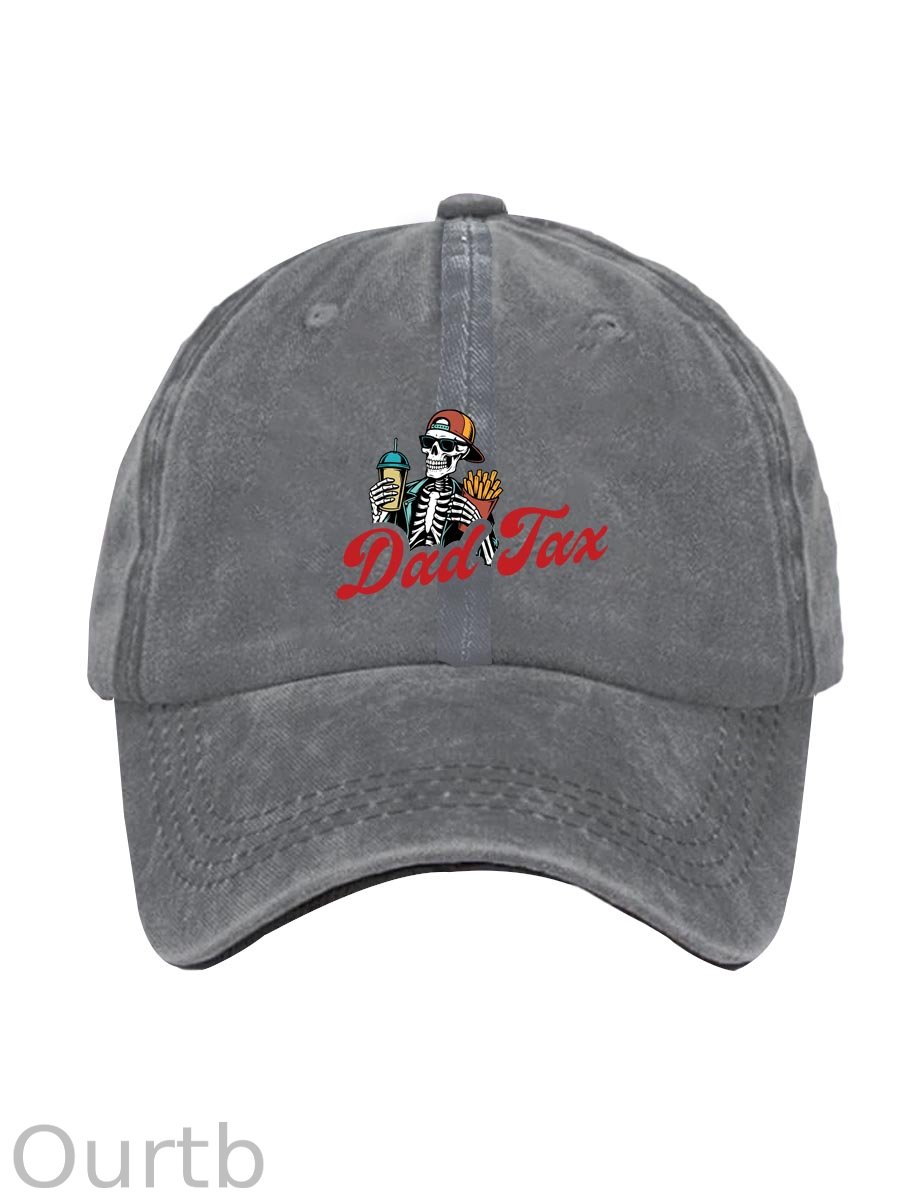 Dad Tax Pattern Washed And Distressed Hats