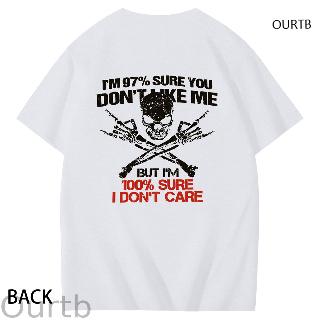 I‘m 97% Sure You Don't Like Me But I'm 100% Sure I Don't Care Generation X Est 1970 Funny Art Pattern Print T-Shirt