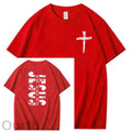 Jesus The Way The Truth The Life  Pattern Print Crew Neck T-Shirt