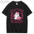 In October We Wear Pink Pattern100% Cotton T-Shirt