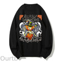 Hallloween  Scary Godmother   Pattern 100% 300g CottonCrew Neck Sweatshirt