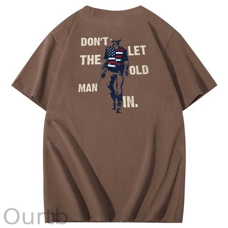 Vintage Don't Let The Old Man In Pattern 100&Cotton Print T-Shirt