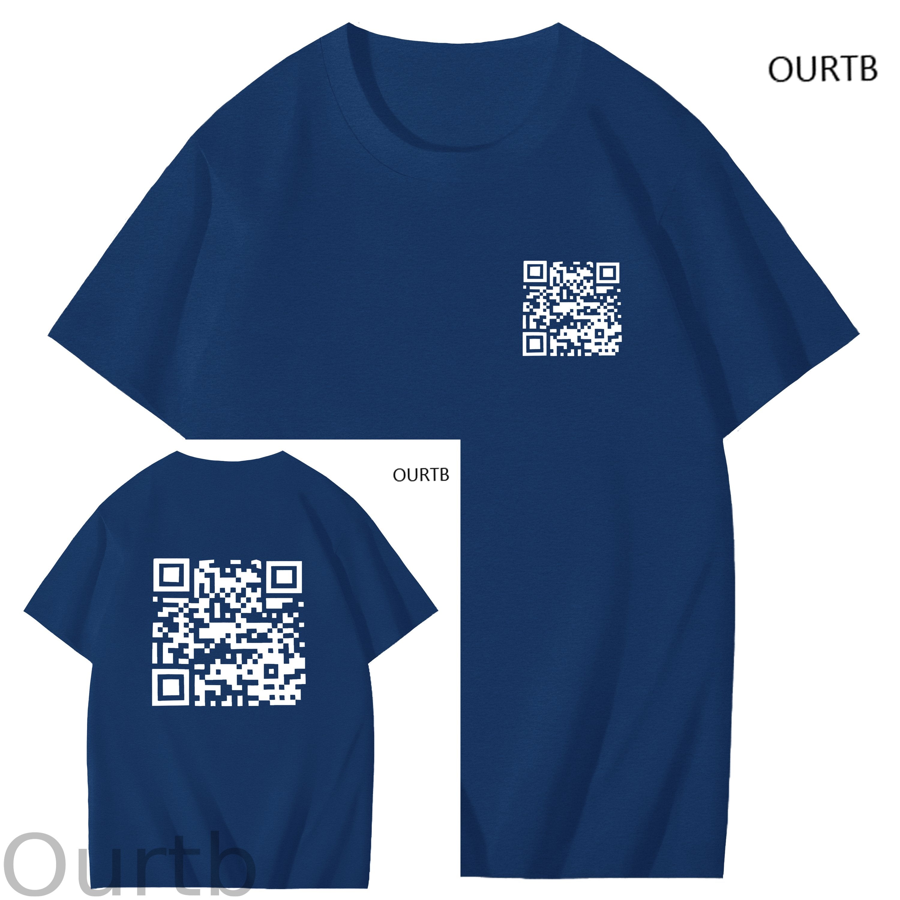 QR Code Funny Adoult Art Pattern Print T-Shirt