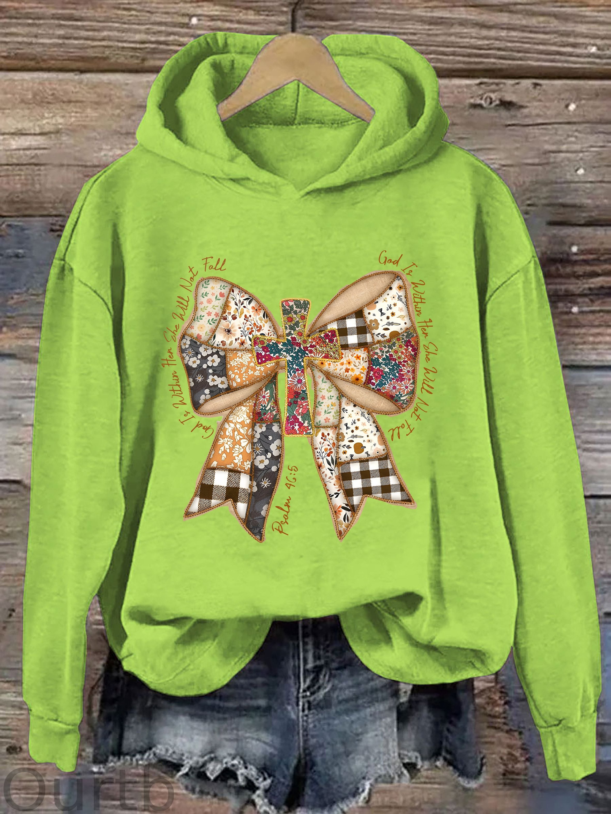 Jesus God Is Within Her Coquette Hoodie
