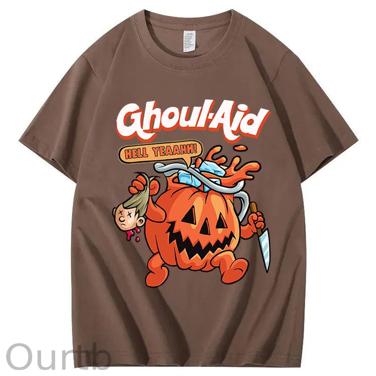 Halloween Ghoul Aid Pumpkin 100% Cotton T-Shirt