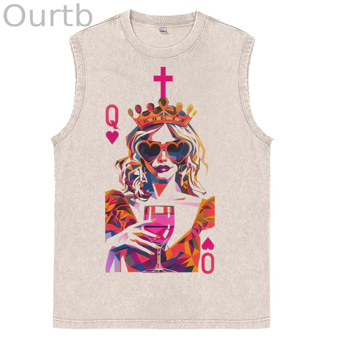 Queen Easter Jesus Christ Cotton Sleeveless Tank Tops