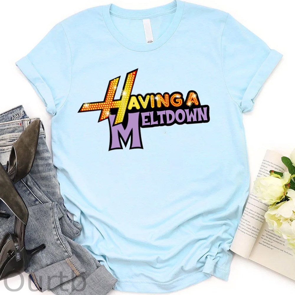 Women's Having A Meltdown Pattern Round-Neck T-Shirt