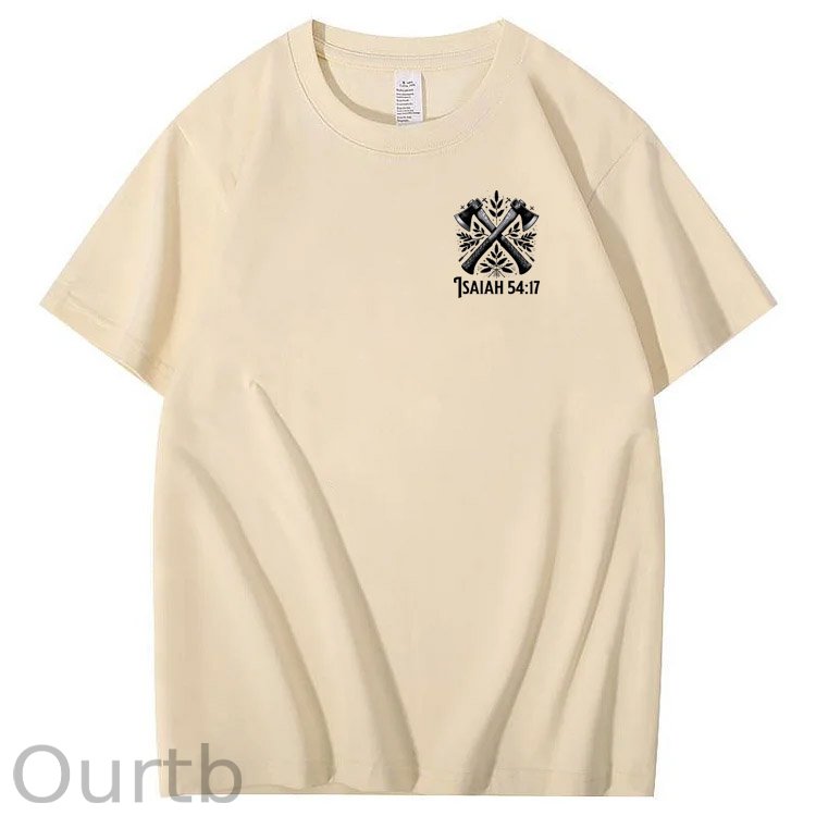 No Weapon Pattern Print Crew Neck T-Shirt