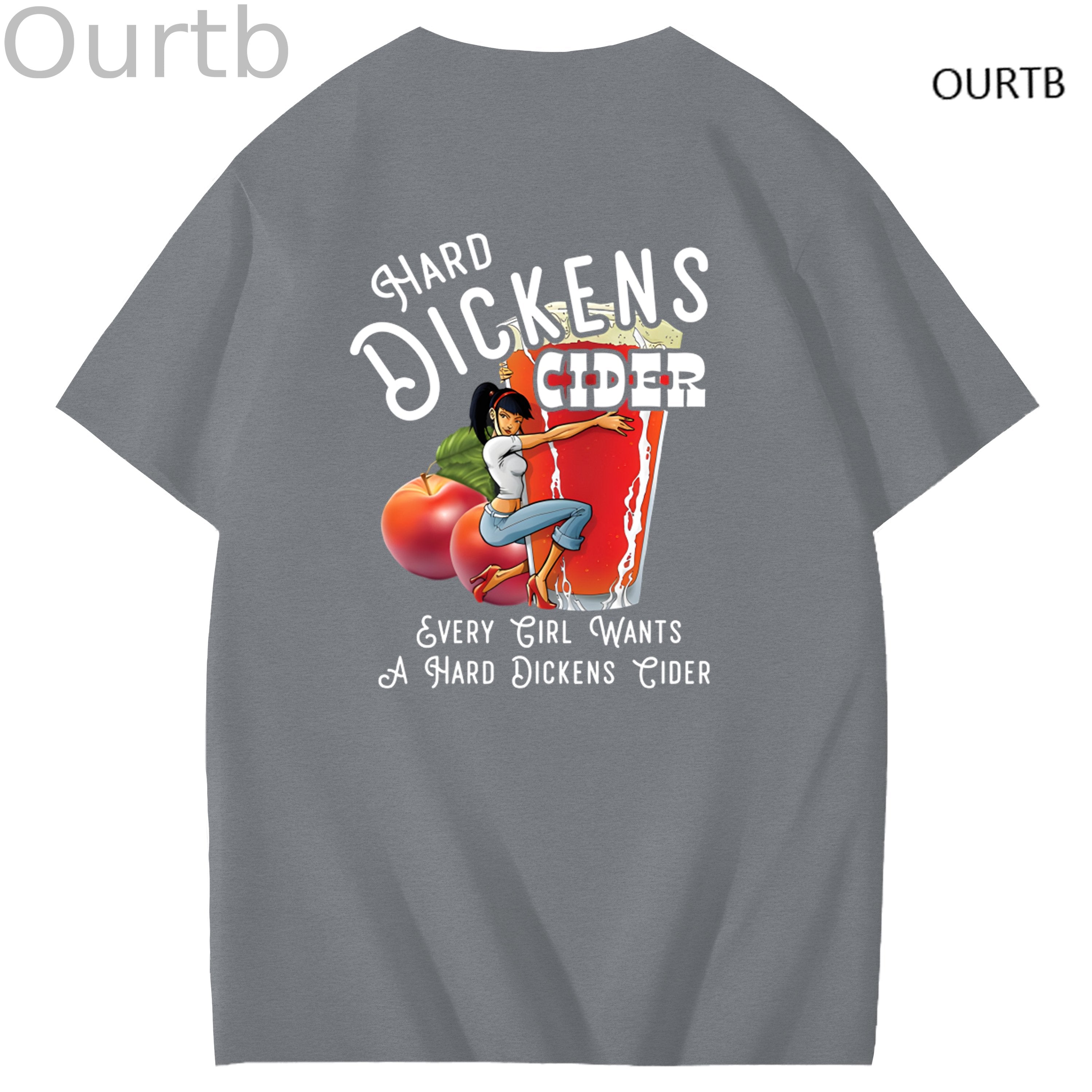 Hard Dickens Cider Every Girl Wants A Hard Dickens Cider Art Pattern Print T-Shirt