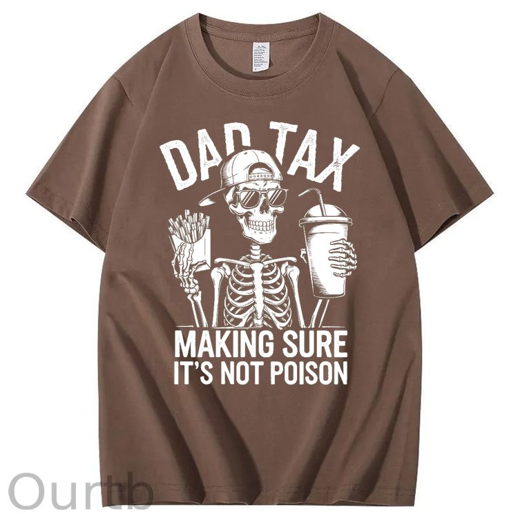 Cool Dad Tax Pattern Print 100%Cotton T-Shirt
