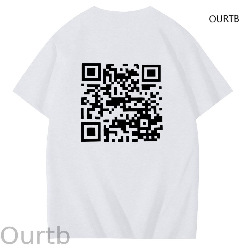 QR Code Funny Adoult Art Pattern Print T-Shirt