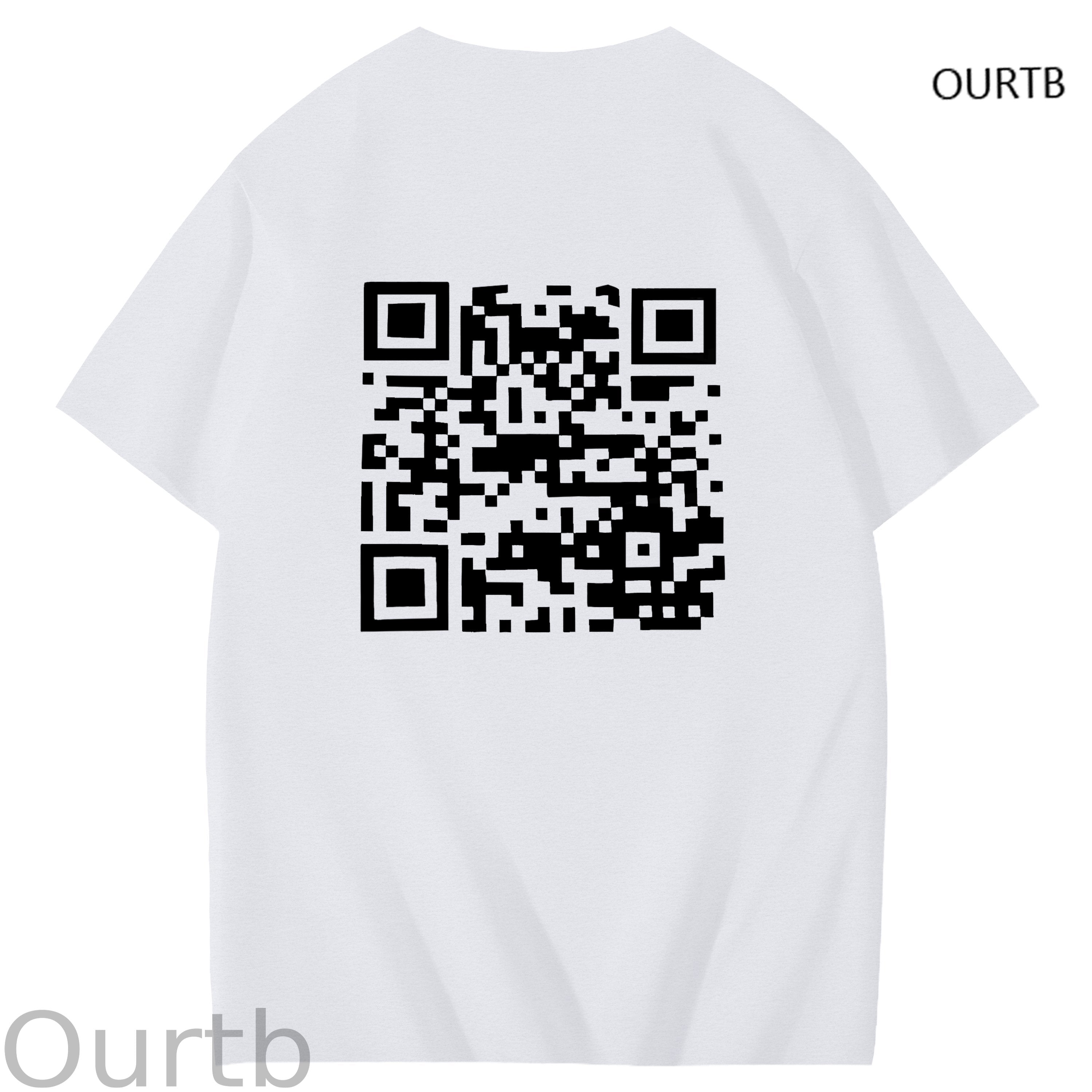 QR Code Funny Adoult Art Pattern Print T-Shirt