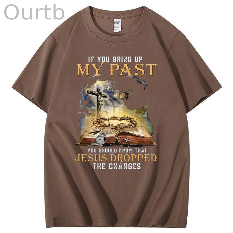 Bring Up My Past  You Should Know That  Pattern Print Crew Neck T-Shirt