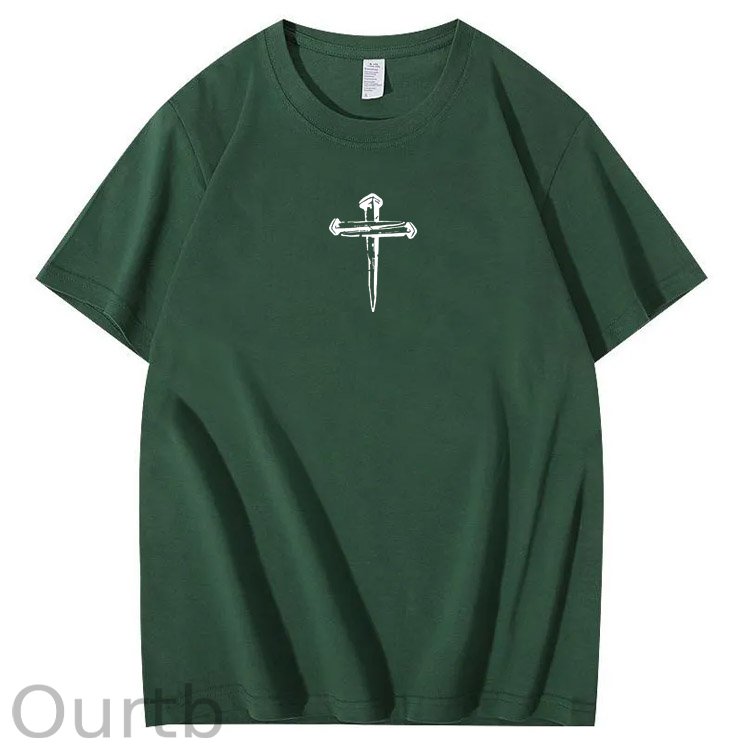There Is Power In The Name Of Jesus Pattern Print T-Shirt