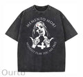 Memento Mori Without Fear You Are Free Funny Easter Jesus Christ Washed And Distressed Craft Pint Pattern Crew Neck T-Shirt