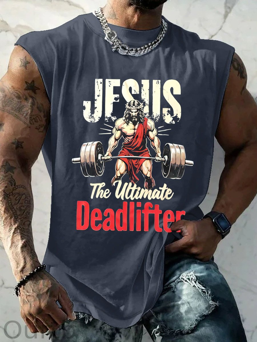 Jesus Pattern Print Vest