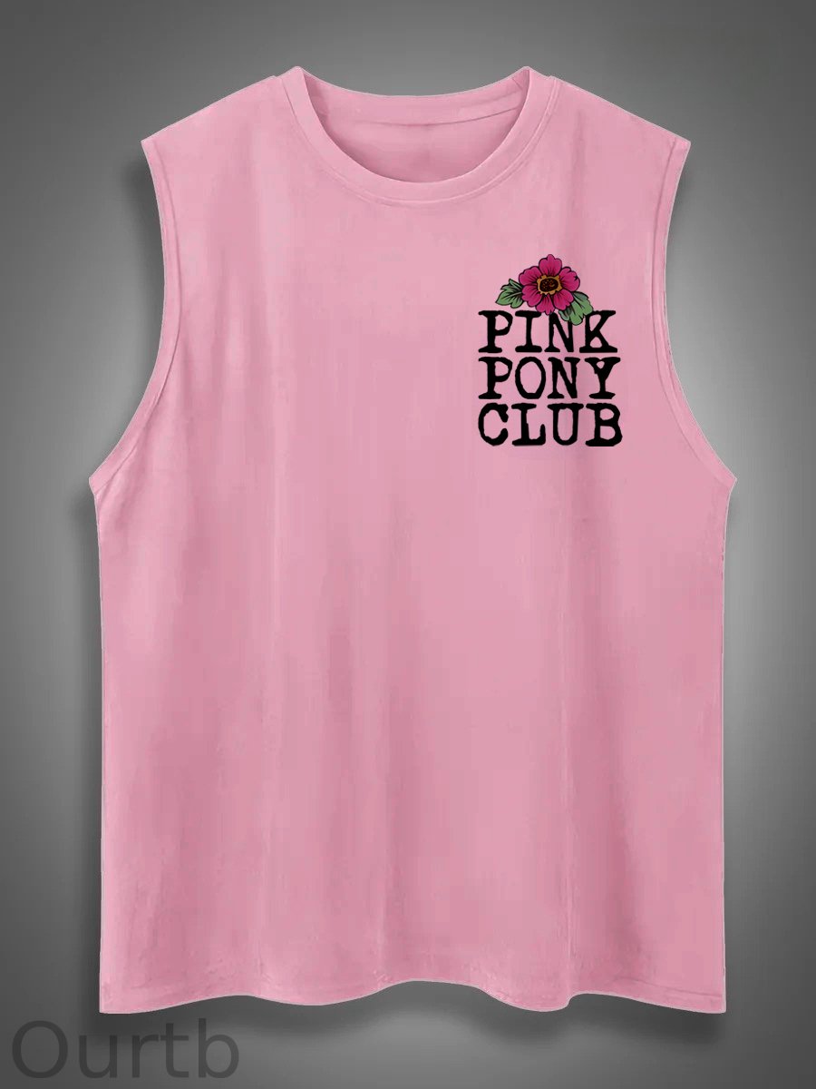 I'm Gonna Keep On Dacing Print Cotton Sleeveless Tank Tops