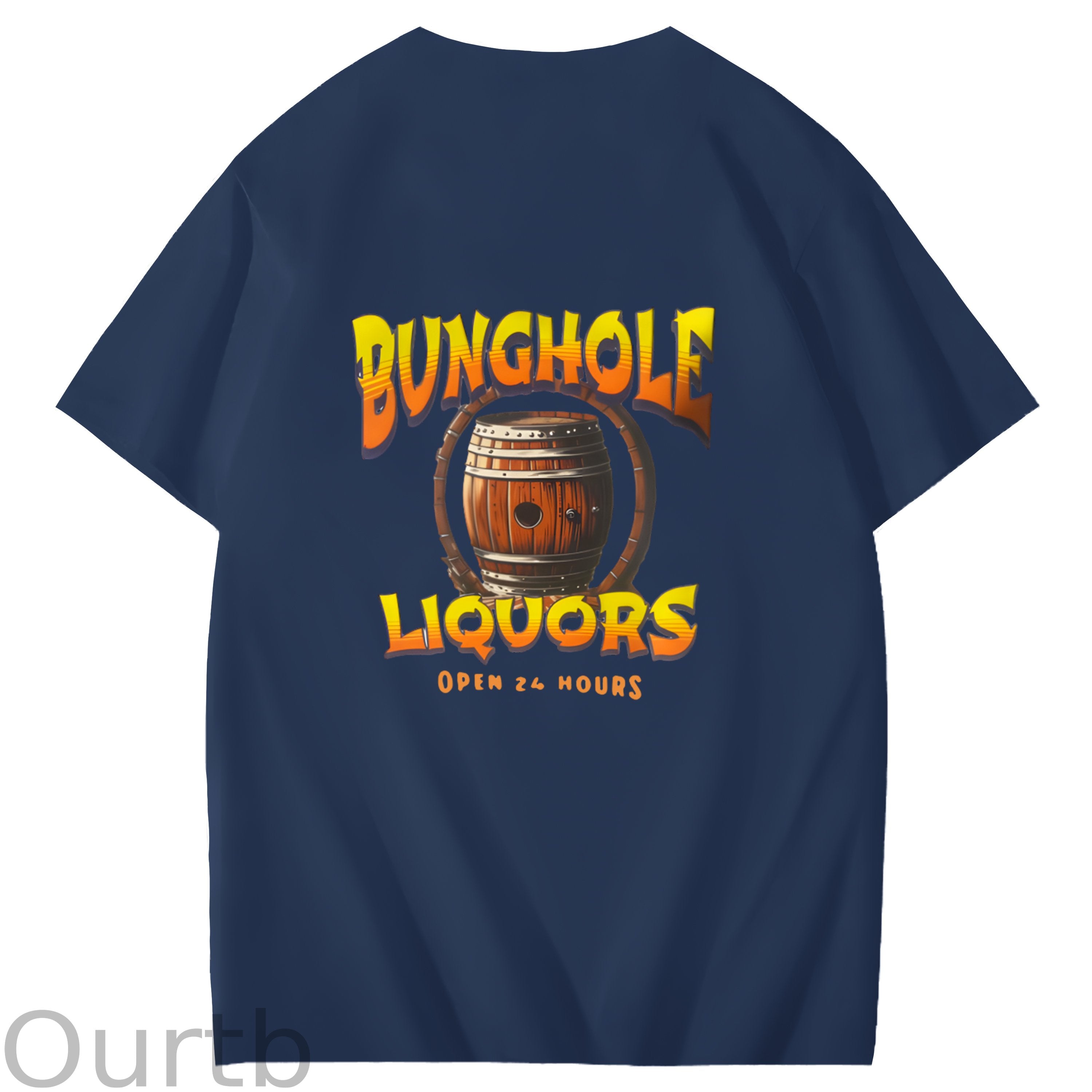 Big Johnson's Fequila Art Pattern Print T-Shirt