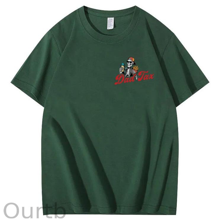 Dad Tax Pattern Print Cotton T-Shirt