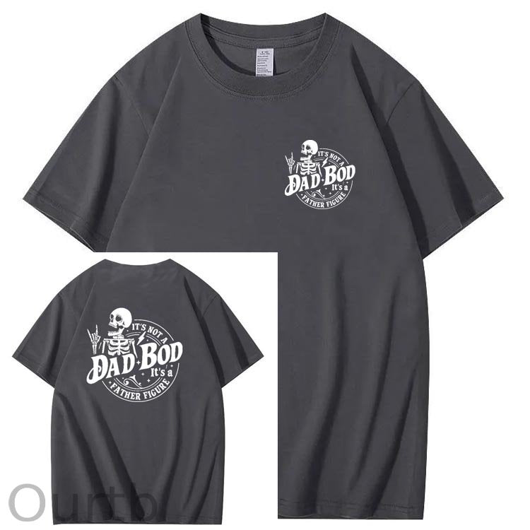 Dad Boo Pattern Print 100%Cotton T-Shirt