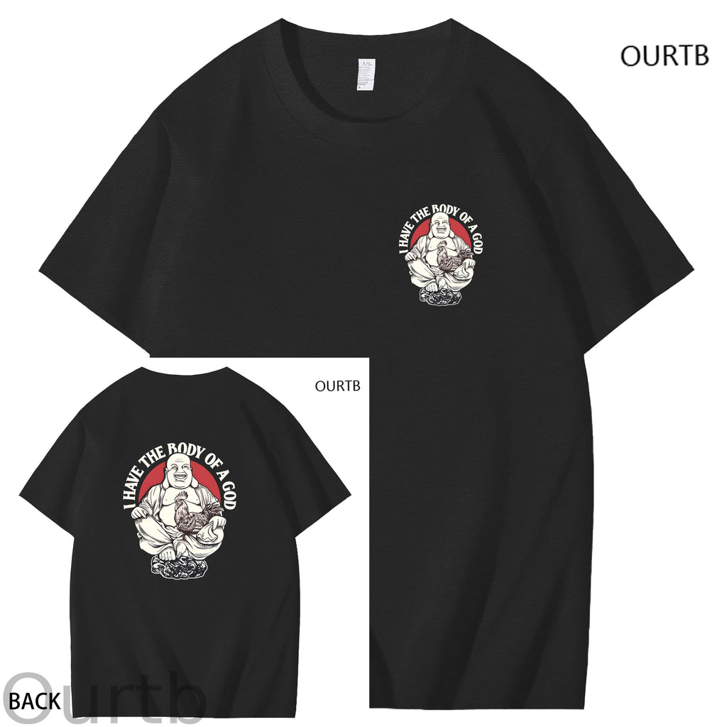 I Have The Body Of A God Funny Adoult Art Pattern Print T-Shirt